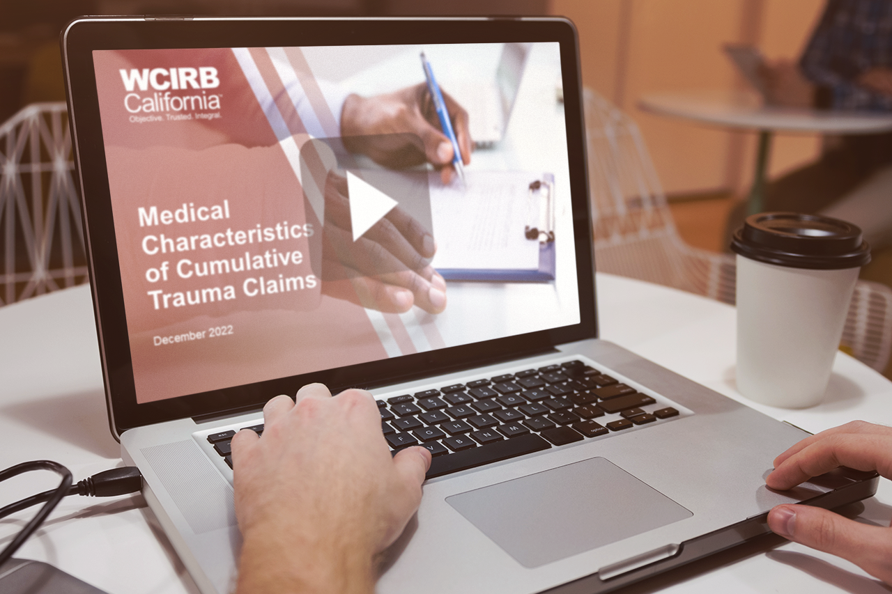 Medical Characteristics of Cumulative Trauma Claims report cover