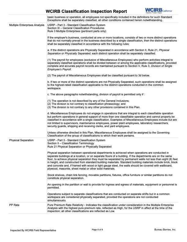 WCIRB’s freshly redesigned Inspection Report