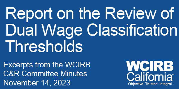Cover - Report on the Review of Dual Wage Classification Thresholds