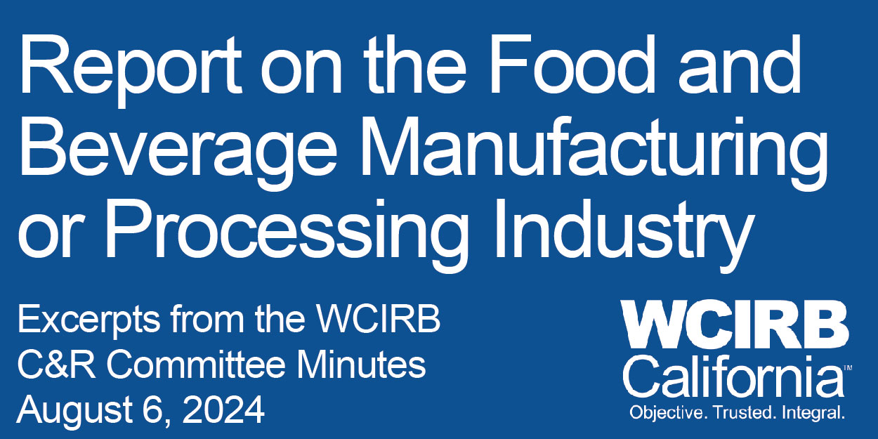 Food and Beverage Report
